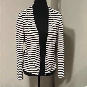 Striped Black and White Women's Jacket